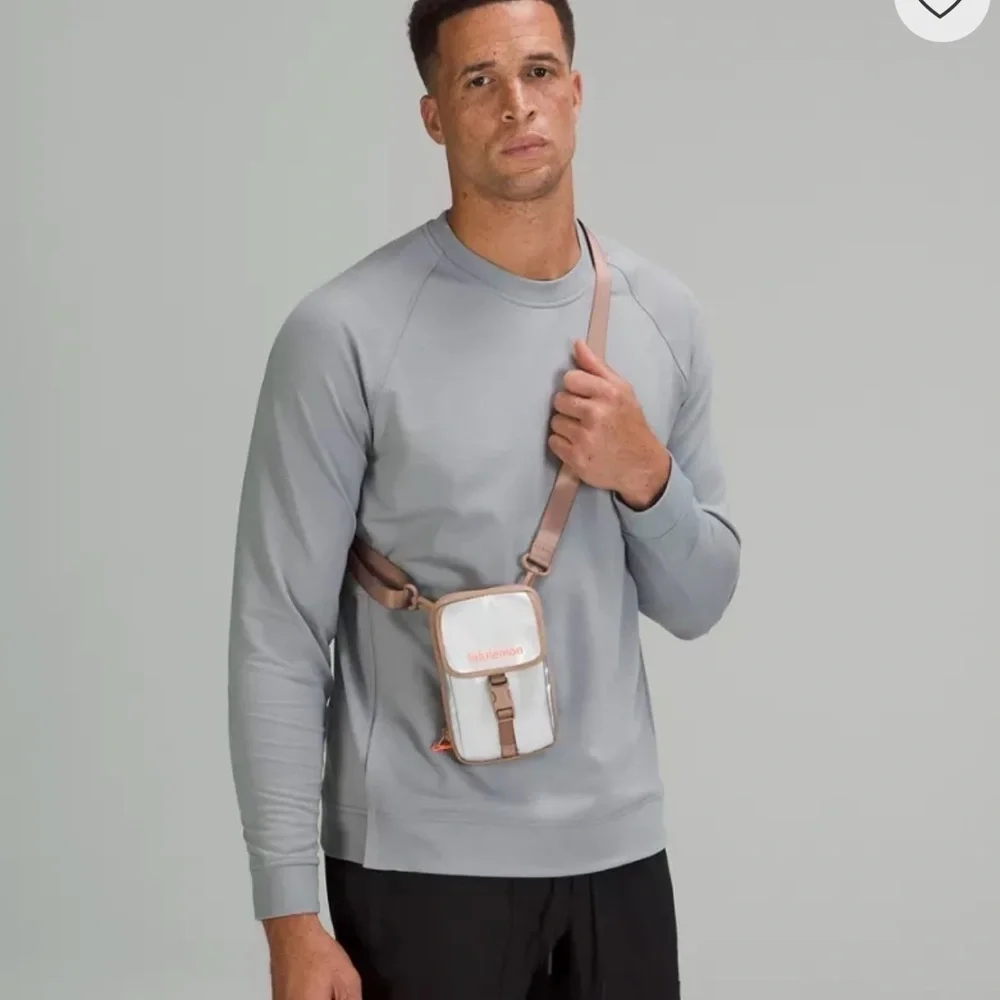 lululemon athletica Tan and Silver Crossbody Bag
